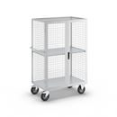 Hyllvagn Abbe, pardörr, 1 hyllplan, ljusgrå