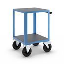 Rullvagn Tibor, 2 hyllplan LxB 600 x 600 mm, massivgummihjul