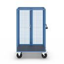 Hyllvagn, pardörr, utan hyllplan, ljusblå