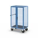 Hyllvagn, pardörr, utan hyllplan, ljusblå