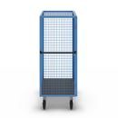 Hyllvagn, pardörr, utan hyllplan, ljusblå