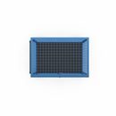 Hyllvagn, pardörr, utan hyllplan, ljusblå