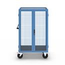 Hyllvagn, pardörr, utan hyllplan, ljusblå