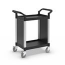 Rullvagn Pelle, med 2 sidoväggar, 2 hyllplan, LxBxH 850 x 480 x 950 mm