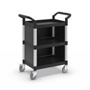 Rullvagn Pelle, med 2 sidoväggar, 1 bakvägg, 3 hyllplan, LxBxH 850 x 480 x 1000 mm