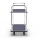 Rullvagn Mateo, 2 hyllplan med glidskydd, 2 skjutbyglar, lastkapacitet 150 kg