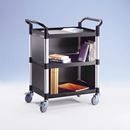 Rullvagn Pelle, med 2 sidoväggar, 1 bakvägg, 3 hyllplan, LxBxH 850 x 480 x 1000 mm