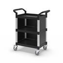 Rullvagn Pelle, med 2 sidoväggar, 1 bakvägg, 3 hyllplan, LxBxH 850 x 480 x 1000 mm