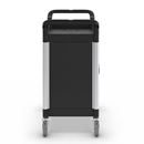 Rullvagn Pelle, med 2 sidoväggar, 1 bakvägg, pardörrar, 2 hyllplan, LxBxH 850 x 480 x 950 mm