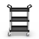 Rullvagn Pelle, med 2 sidoväggar, 3 hyllplan, LxBxH 850 x 480 x 1000 mm