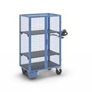 Eldriven hyllvagn Edessa, pardörr, 2 hyllplan, ljusblå