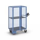 Eldriven hyllvagn Edessa, pardörr, 1 hyllplan, ljusblå