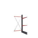 Grenställ Attillo, enkelsidig, HxB 2500 x 1500 mm, arm 1000 mm, utbyggnadssektion