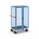 Hyllvagn, pardörr, utan hyllplan, ljusblå