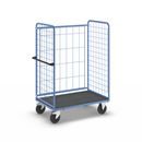Rullbur med trådgaller Ilotar, lastkapacitet 500 kg, massivgummihjul, lastyta LxB 1140 x 730 mm