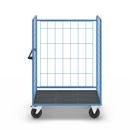 Rullbur med trådgaller Ilotar, lastkapacitet 500 kg, massivgummihjul, lastyta LxB 1140 x 730 mm
