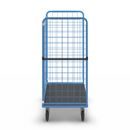 Rullbur med trådgaller Ilotar, lastkapacitet 500 kg, massivgummihjul, lastyta LxB 1140 x 730 mm