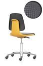 Arbetsstol Bimos Labsit, fem fötter med hjul, sits Supertec, orange