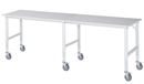 Arbetsbord på hjul Nornor, melaminskiva, tjocklek 22 mm, 60 x 30 mm, BxDxH 3000 x 800 x 910 – 1230 mm