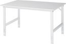 Arbetsbord Rickard, stativ 60 x 30 mm, melaminbelagd skiva, BxD 1500 x 1000 mm, ljusgrå