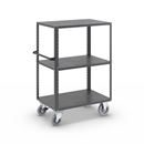 Hyllvagn CustomLine, 3 hyllor, med centralbroms, antracitgrå RAL 7016