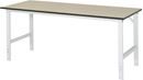 Arbetsbord Rickard, stativ 60 x 30 mm, MDF-skiva, BxD 2000 x 800 mm, ljusgrå