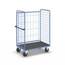 Rullbur med trådgaller Ilotar, lastkapacitet 500 kg, massivgummihjul, lastyta LxB 1140 x 730 mm