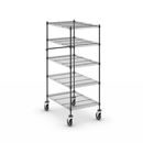 Rullbord Mirna, med 5 hyllplan, LxBxH 910 x 610 x 1670 mm