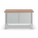 Arbetsbänk Jostein, bredd 1500 mm, 3 lådor 1 x 125 / 2 x 175 mm, 1 dörr 475 mm, ljusgrå/antracitgrå