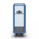 Eldriven hyllvagn Edessa, pardörr, utan hyllplan, ljusblå