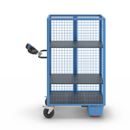 Eldriven hyllvagn Edessa, pardörr, 2 hyllplan, ljusblå