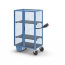 Eldriven hyllvagn Edessa, pardörr, 2 hyllplan, ljusblå