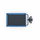 Eldriven hyllvagn Edessa, pardörr, 3 hyllplan, ljusblå