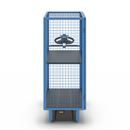 Eldriven hyllvagn Edessa, pardörr, 1 hyllplan, ljusblå