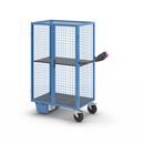 Eldriven hyllvagn Edessa, pardörr, 1 hyllplan, ljusblå