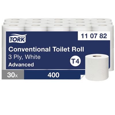Toalettpapper Olivia, tissue, 3 lager, vit, förpackning 30 rullar à 250 ark, från 21 fp