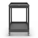 Bordsvagn Jussi, LxBxH 920 x 640 x 960 mm, 2 hyllplan, svart