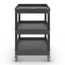 Bordsvagn Jussi, LxBxH 920 x 640 x 975 mm, 3 hyllplan, svart