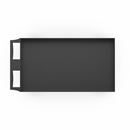 Bordsvagn Jussi, LxBxH 895 x 460 x 895 mm, 2 hyllplan, 2 tråg, svart/blå