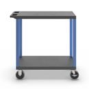 Bordsvagn Jussi, LxBxH 895 x 460 x 865 mm, 2 hyllplan, svart/blå