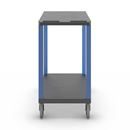 Bordsvagn Jussi, LxBxH 895 x 460 x 865 mm, 2 hyllplan, svart/blå