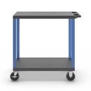 Bordsvagn Jussi, LxBxH 895 x 460 x 865 mm, 2 hyllplan, svart/blå