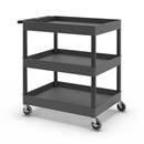 Bordsvagn Jussi, LxBxH 920 x 640 x 975 mm, 3 hyllplan, svart