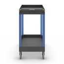 Bordsvagn Jussi, LxBxH 895 x 460 x 895 mm, 2 hyllplan, 2 tråg, svart/blå