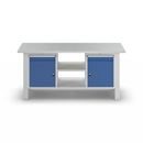 Arbetsbänk Henning, skivans tjocklek 1850 mm, 2 lådor, 2 dörrar, stålplåtsskiva