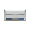 Arbetsbänk Henning, skivans tjocklek 1850 mm, 4 lådor, 1 dörr, stålplåtsskiva