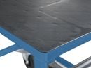 Bordsvagn Industri Industri, 2 hyllplan av plast, hyllplan 1250 x 800 mm, stativ ljusblått