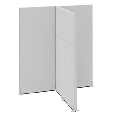 Golvskärm Hans, kontor/industri, komplett modul, LxBxH 2656 x 2131 x 3000 mm