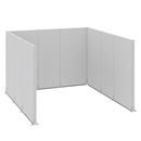 Golvskärm Hans, kontor/industri, komplett modul, LxBxH 3730 x 3630 x 2500 mm