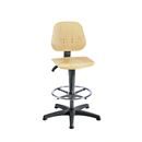 Arbetsstol Flexus, höjdinställning med gasfjäder, bokfanér, med glidfötter och fotring, från 3 st